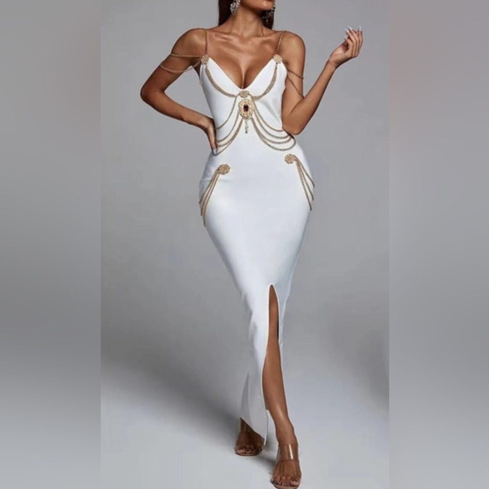 White Bandage Maxi Dress